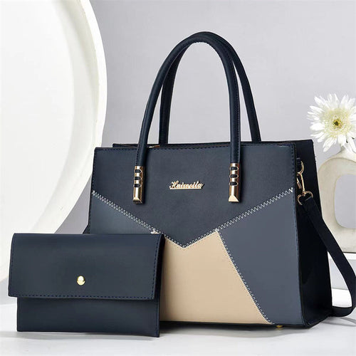 Signature Luxe Colorblock Handbag & Wallet Set