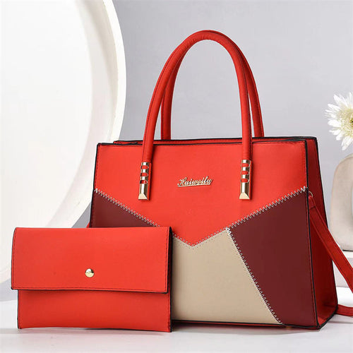Signature Luxe Colorblock Handbag & Wallet Set