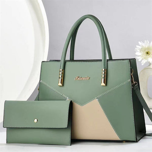 Signature Luxe Colorblock Handbag & Wallet Set