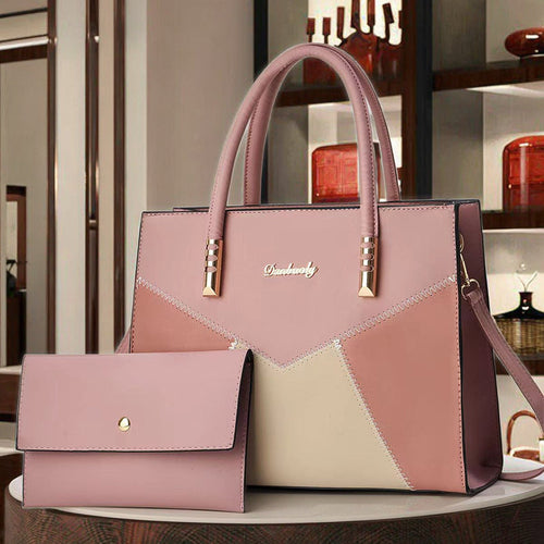 Signature Luxe Colorblock Handbag & Wallet Set