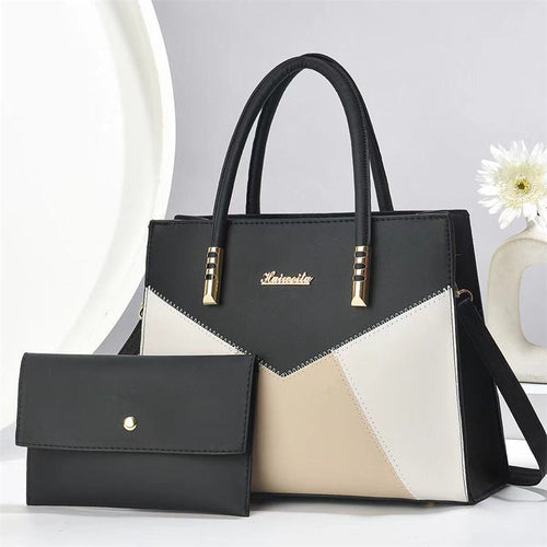 Signature Luxe Colorblock Handbag & Wallet Set